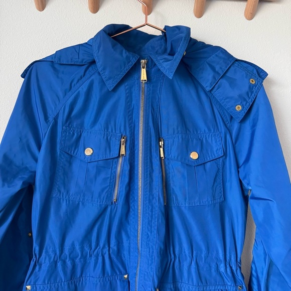Michael Kors Blue Rain Coat - Picture 2 of 7